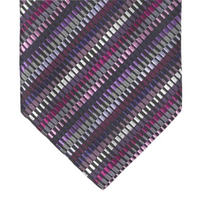 Purple Multi Corrugated Silk Tie