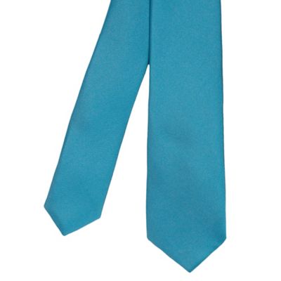 Light turquoise plain tie