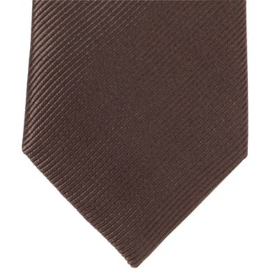Black Ridded Silk Tie