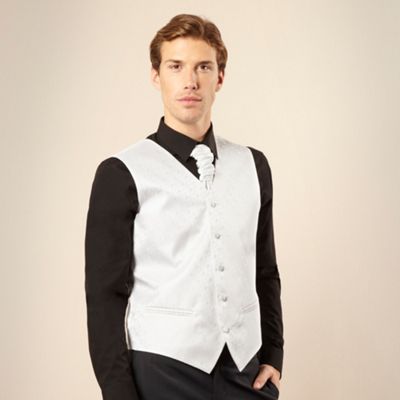 White floral waistcoat                                                                                                          