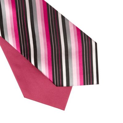 Thomas nash Bright pink striped and plain tie set