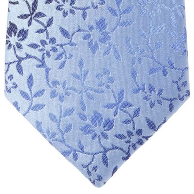 blue floral tie. This light lue graded floral