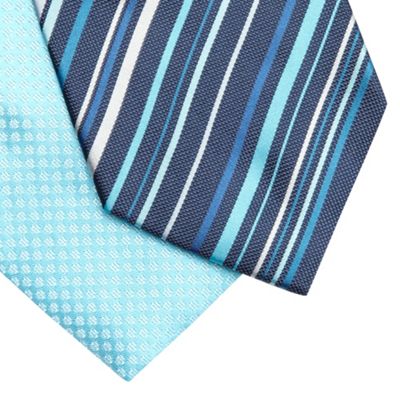 Pack of two blue ties