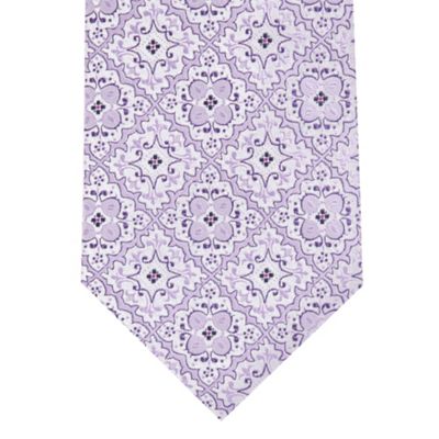 Lilac tile pattern tie