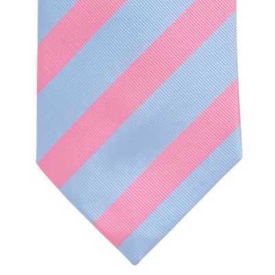 Light blue rugby stripe tie