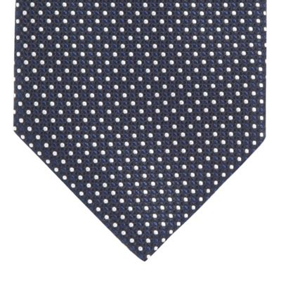 Designer navy pin dot tie                                                                                                       