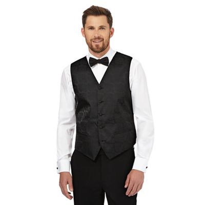 Black damask  fleur waistcoat                                                                                                   