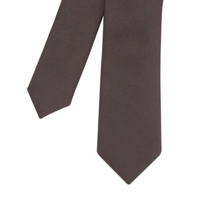 Chocolate plain skinny tie                                                                                                      