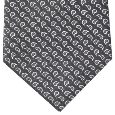 Grey small teardrop tie