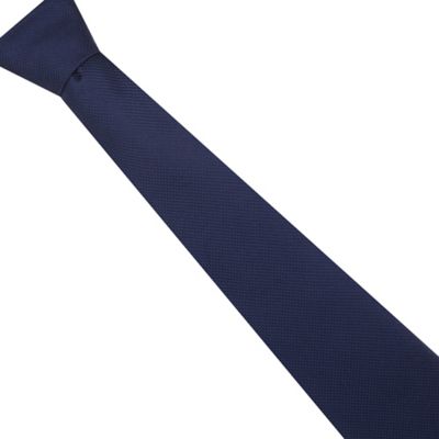 Navy mini diamond textured tie                                                                                                  