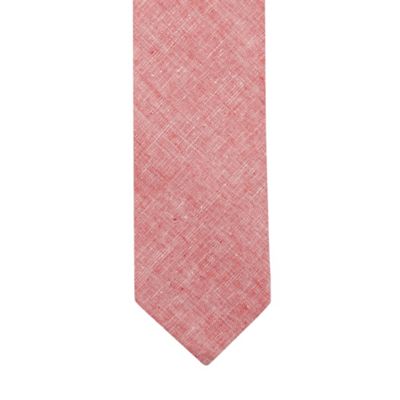 Red chambray slim blade tie                                                                                                     