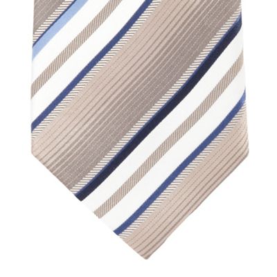 Gold bold striped silk tie                                                                                                      
