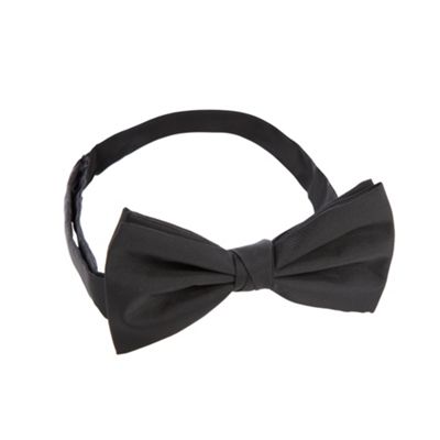 Black Tie Plain satin bow tie- at Debenhams