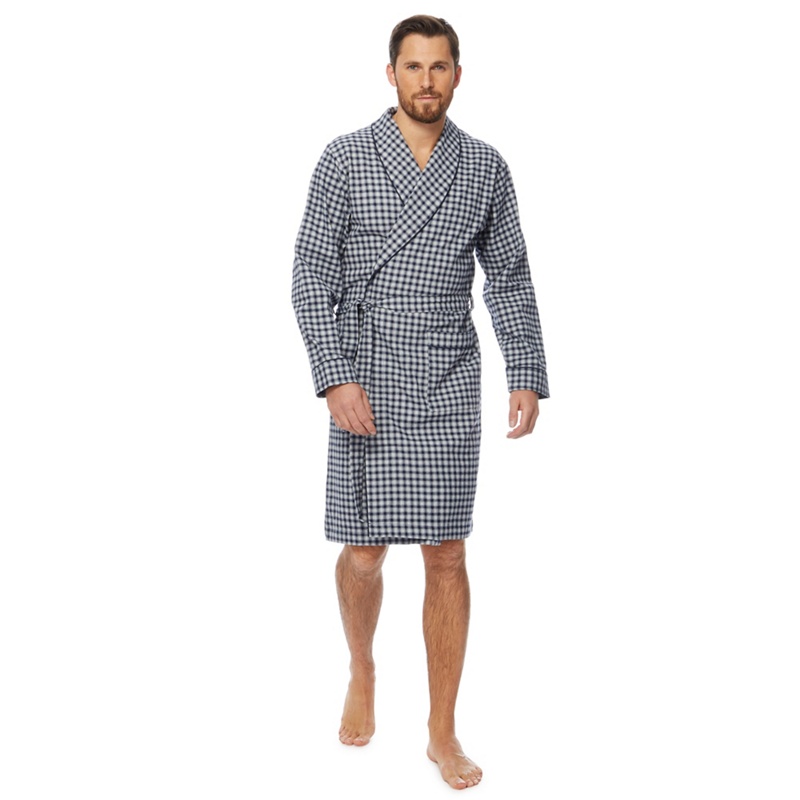 Hammond & Co. by Patrick Grant - Grey Checked Print Cotton Dressing Gown Review