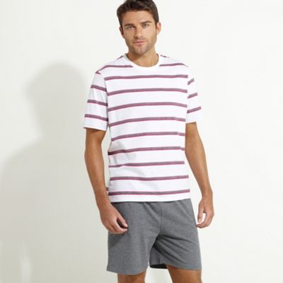 Rose stripe t-shirt and jersey shorts