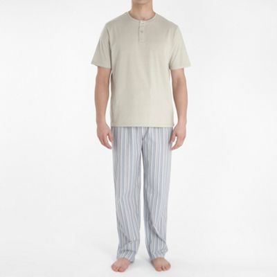 Natural t-shirt and trouser pyjamas