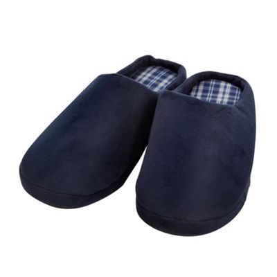 Navy mule slippers