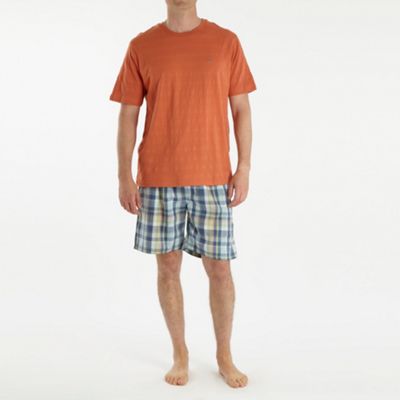 Mantaray Orange t-shirt and shorts pyjama set