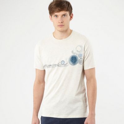 Natural circle embroidered t-shirt