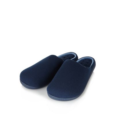 Navy jersey mule slippers                                                                                                       