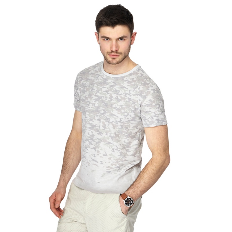 Red Herring - Big And Tall Grey Faded Camo Print Slim Fit T-Shirt Review