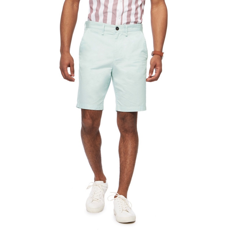 white chino shorts for men