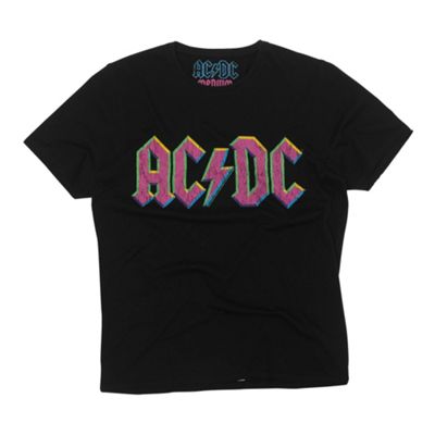 Black and neon AC/DC t-shirt