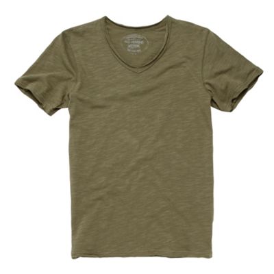 Red Herring Khaki raw edge t-shirt