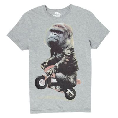 Red Herring Light grey Gorilla motorbike t-shirt