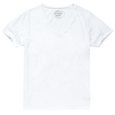 White deep v-neck t-shirt