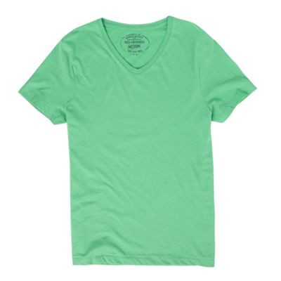 Green v-neck t-shirt