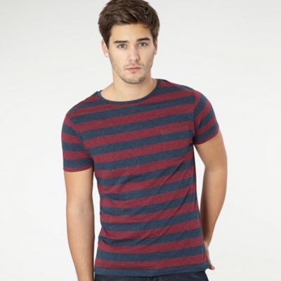 Plum marl stripe t-shirt