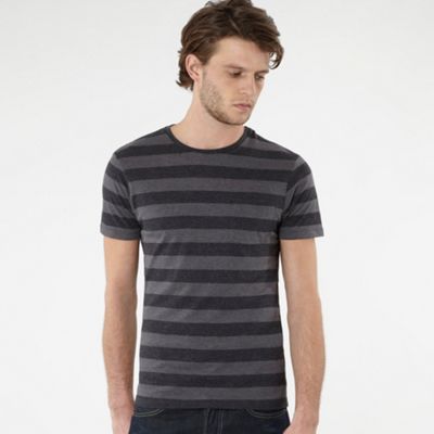 Dark grey marl stripe t-shirt