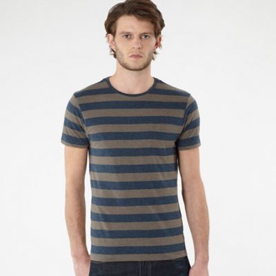 Khaki marl stripe t-shirt