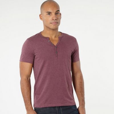 Red Herring Dark purple notch neck t-shirt