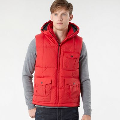 Red padded gilet