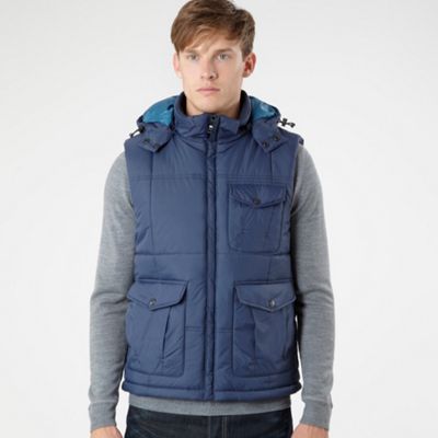 Navy padded gilet