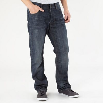 Dark blue straight leg jeans
