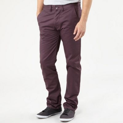 Grape brushed chino trousers