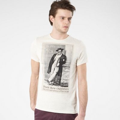 Red Herring Beige death row outfitters t-shirt