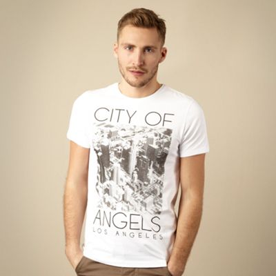 White LA city print t-shirt