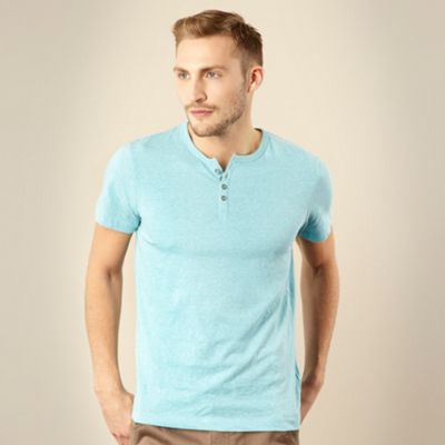 Red Herring Turquoise granddad neck t-shirt