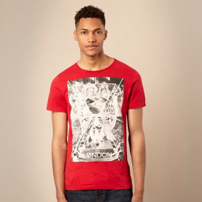 Red Herring Red cycling motif printed t-shirt