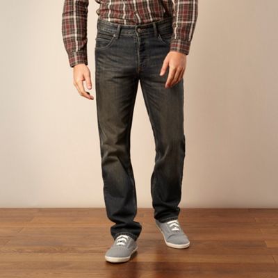 Blue straight leg jeans                                                                                                         