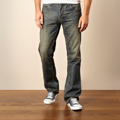 Blue bootcut jeans                                                                                                              