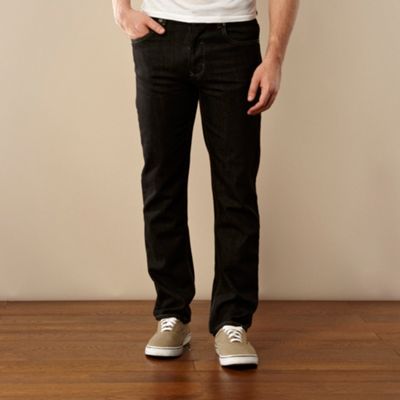 Black straight leg jeans