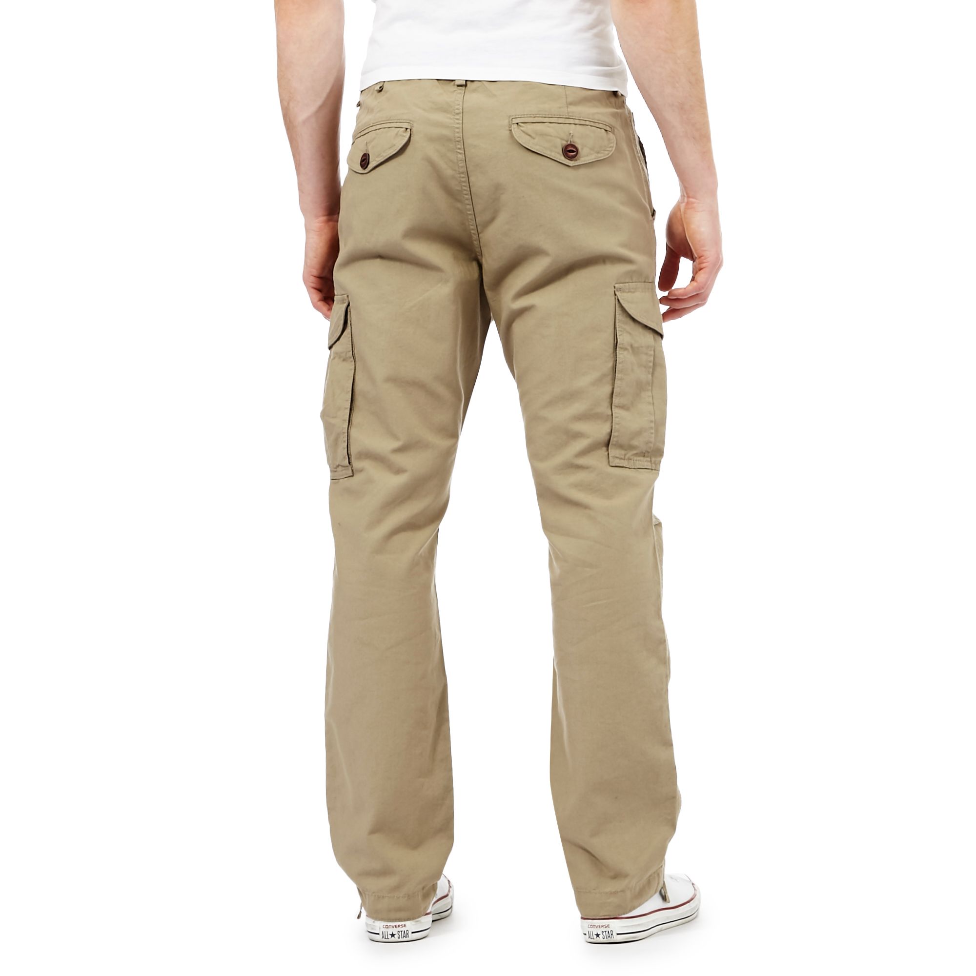 beige cargo trousers mens