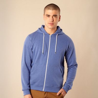 Blue zip through hoodie                                                                                                         
