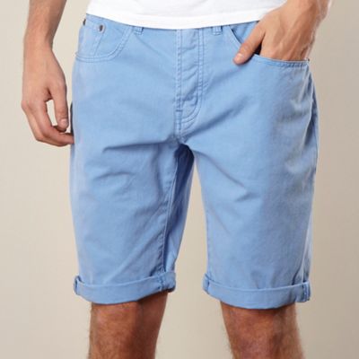 Light blue plain canvas shorts                                                                                                  