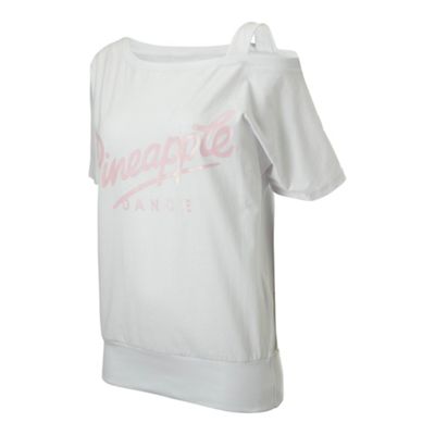 Pale peach logo print top